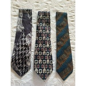 Vintage  Neck Tie Lot of 3 Jerry Garcia, Pierre Balmain, Oscar de la Renta